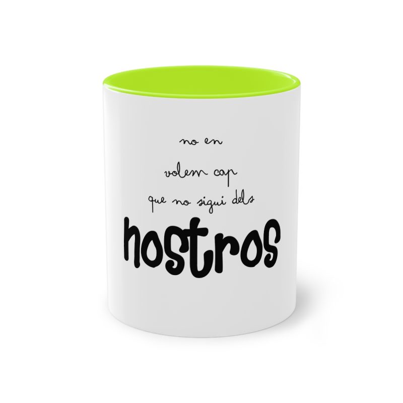 Taza bicolor - Verde claro - Camiseta «No en volem cap que no sigui dels nostros»