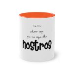 Taza bicolor - Naranja - Camiseta «No en volem cap que no sigui dels nostros»