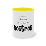 Taza bicolor - Amarillo - Camiseta «No en volem cap que no sigui dels nostros»