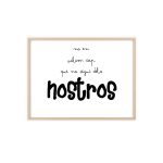 Poster con marco de madera - Marco de madera natural - Camiseta «No en volem cap que no sigui dels nostros»