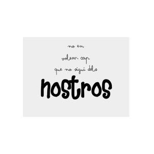 Panel de aluminio - Camiseta «No en volem cap que no sigui dels nostros»