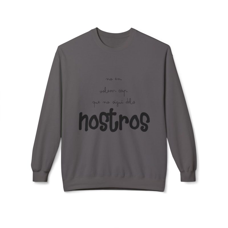Sudadera Softstyle cuello redondo - Gris marengo - Camiseta «No en volem cap que no sigui dels nostros» Sudadera Softstyle cuello redondo - Gris marengo - Camiseta «No en volem cap que no sigui dels nostros»