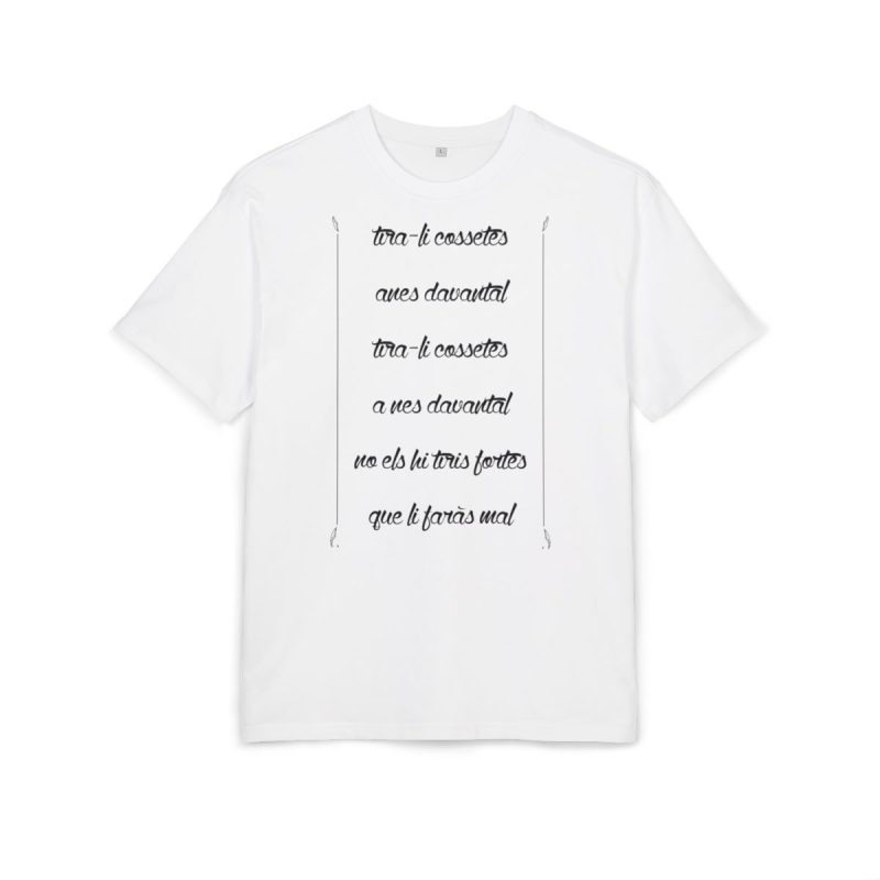 Camiseta oversize gruesa - Blanco - Camiseta «tirali cossetes cançó»