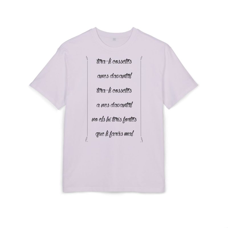 Camiseta oversize gruesa - Lila - Camiseta «tirali cossetes cançó»