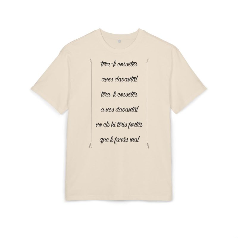 Camiseta oversize gruesa - Arena - Camiseta «tirali cossetes cançó»