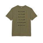 Camiseta oversize gruesa - Verde oliva - Camiseta «tirali cossetes cançó» Camiseta oversize gruesa - Verde oliva - Camiseta «tirali cossetes cançó»
