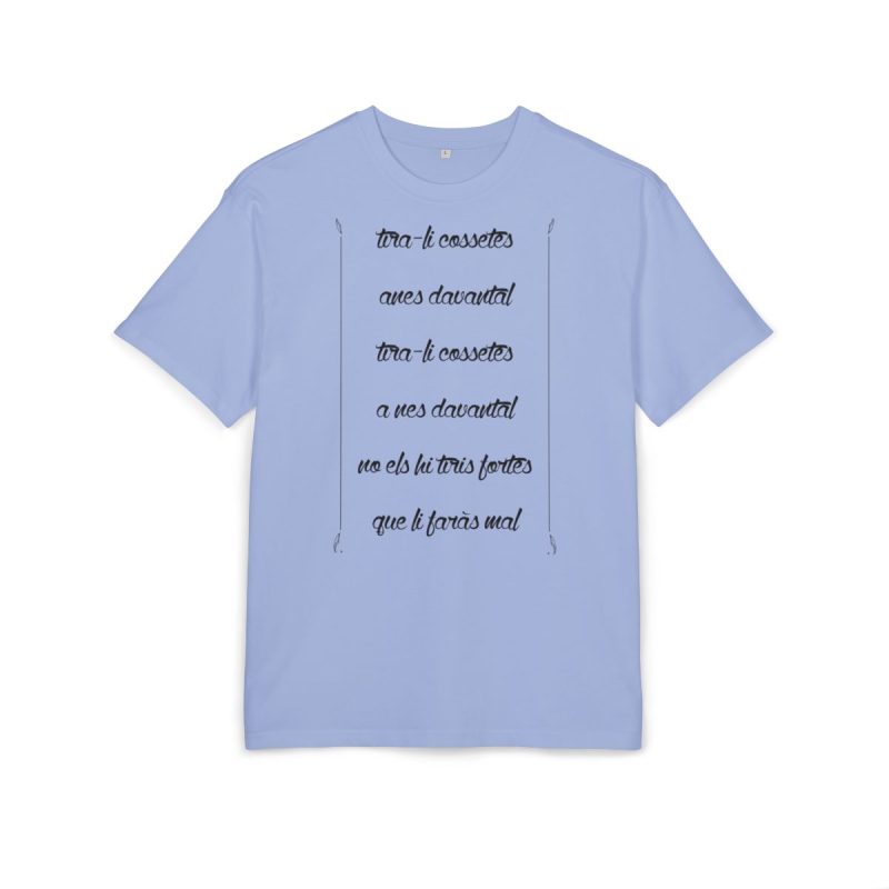Camiseta oversize gruesa - Azul violeta - Camiseta «tirali cossetes cançó»