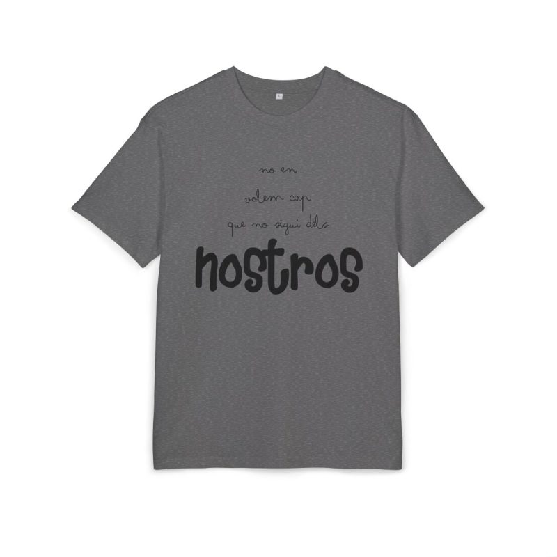 Camiseta oversize gruesa - Gris marengo jaspeado - Camiseta «No en volem cap que no sigui dels nostros»