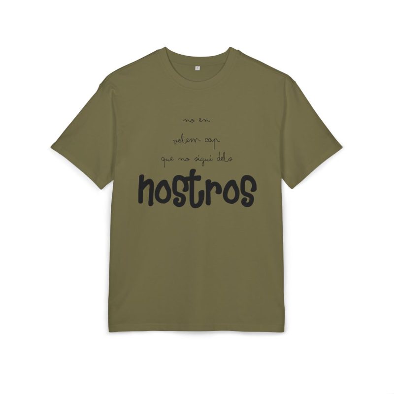 Camiseta oversize gruesa - Verde oliva - Camiseta «No en volem cap que no sigui dels nostros»