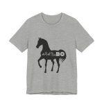 Camiseta jersey manga corta - Gris jaspeado - Camiseta unisex Cavall Alegre Sant Joan «Ara va de bo» Camiseta jersey manga corta - Gris jaspeado - Camiseta unisex Cavall Alegre Sant Joan «Ara va de bo»