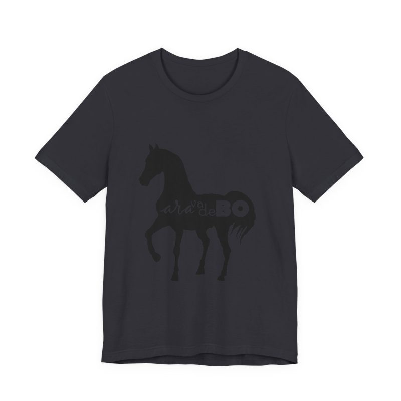 Camiseta jersey manga corta - Gris oscuro - Camiseta unisex Cavall Alegre Sant Joan «Ara va de bo»