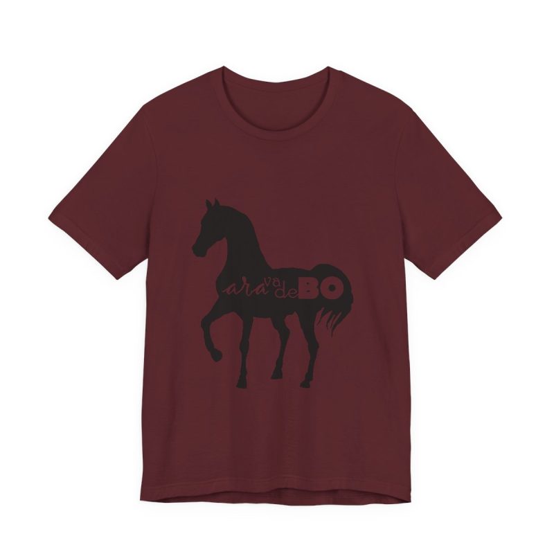 Camiseta jersey manga corta - Granate - Camiseta unisex Cavall Alegre Sant Joan «Ara va de bo»