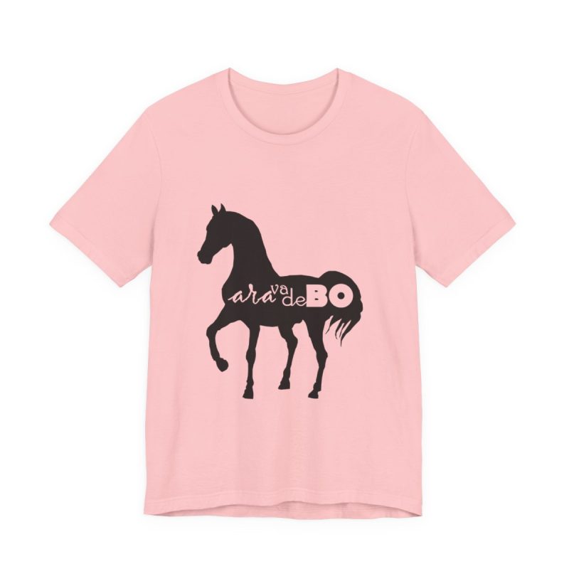 Camiseta jersey manga corta - Rosa - Camiseta unisex Cavall Alegre Sant Joan «Ara va de bo»