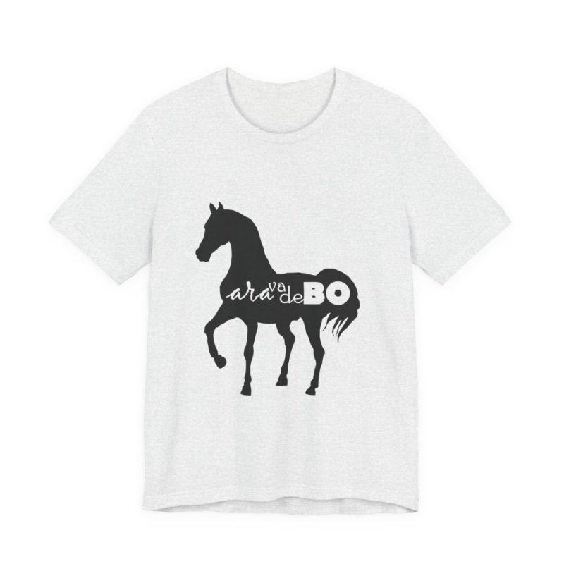 Camiseta jersey manga corta - Gris ceniza - Camiseta unisex Cavall Alegre Sant Joan «Ara va de bo»
