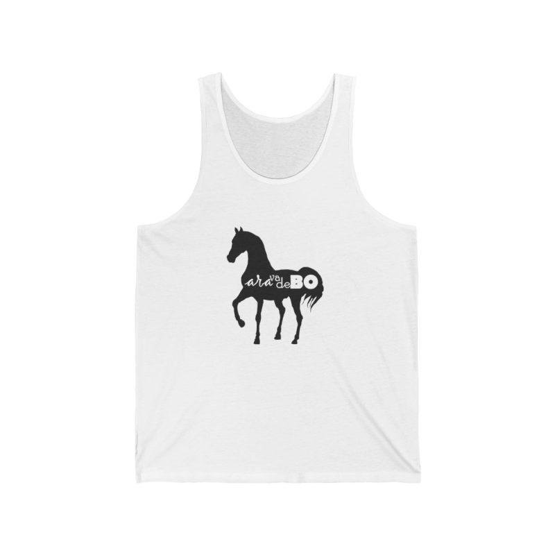 Camiseta de tirantes - Blanco - Camiseta unisex Cavall Alegre Sant Joan «Ara va de bo»