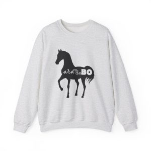 Sudadera cuello redondo - Gris ceniza - Camiseta unisex Cavall Alegre Sant Joan «Ara va de bo»
