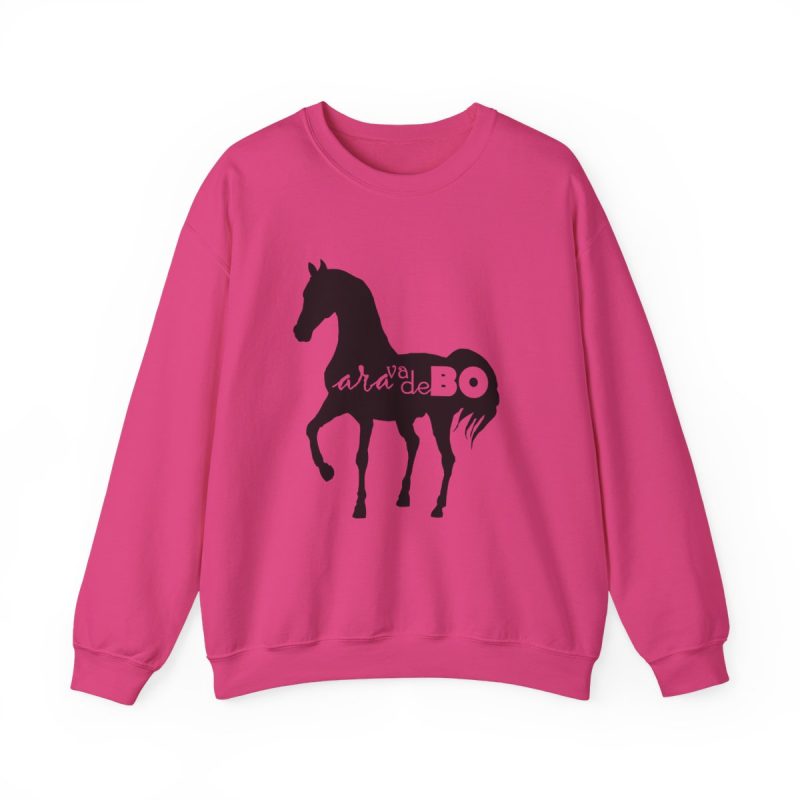 Sudadera cuello redondo - Fucsia intenso - Camiseta unisex Cavall Alegre Sant Joan «Ara va de bo»