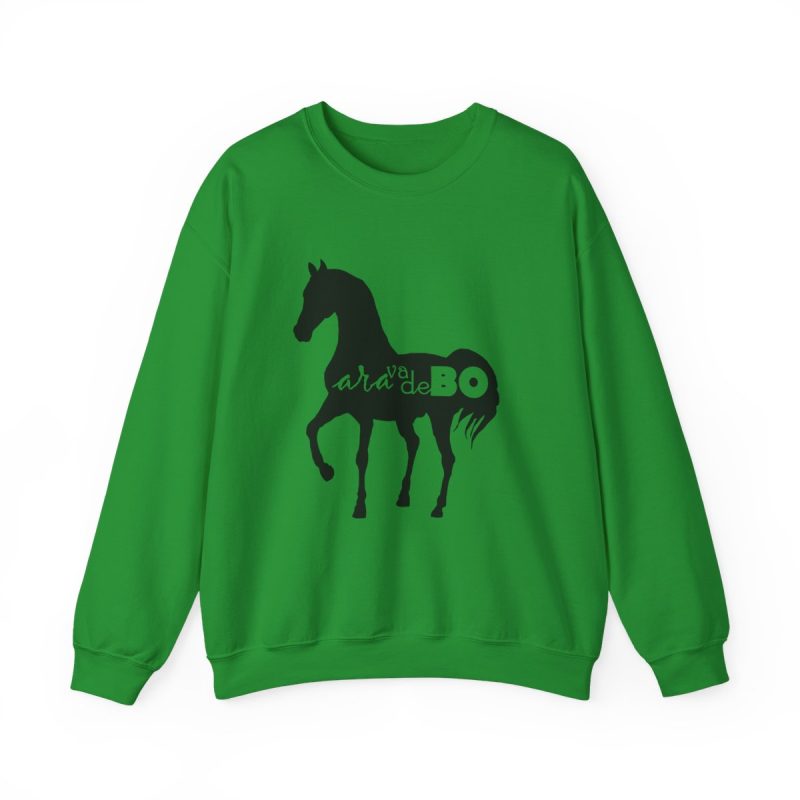 Sudadera cuello redondo - Verde irlandes - Camiseta unisex Cavall Alegre Sant Joan «Ara va de bo»