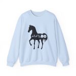 Sudadera cuello redondo - Azul claro - Camiseta unisex Cavall Alegre Sant Joan «Ara va de bo»