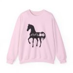 Sudadera cuello redondo - Rosa claro - Camiseta unisex Cavall Alegre Sant Joan «Ara va de bo»