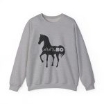 Sudadera cuello redondo - Gris deportivo - Camiseta unisex Cavall Alegre Sant Joan «Ara va de bo»
