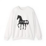 Sudadera cuello redondo - Blanco - Camiseta unisex Cavall Alegre Sant Joan «Ara va de bo»