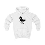 Sudadera con capucha infantil - Blanco artico - Camiseta unisex Cavall Alegre Sant Joan «Ara va de bo»