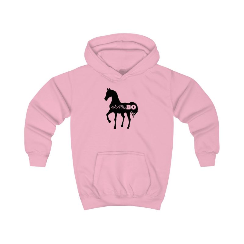 Sudadera con capucha infantil - Rosa bebe - Camiseta unisex Cavall Alegre Sant Joan «Ara va de bo»