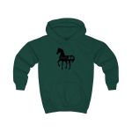 Sudadera con capucha infantil - Verde botella - Camiseta unisex Cavall Alegre Sant Joan «Ara va de bo»