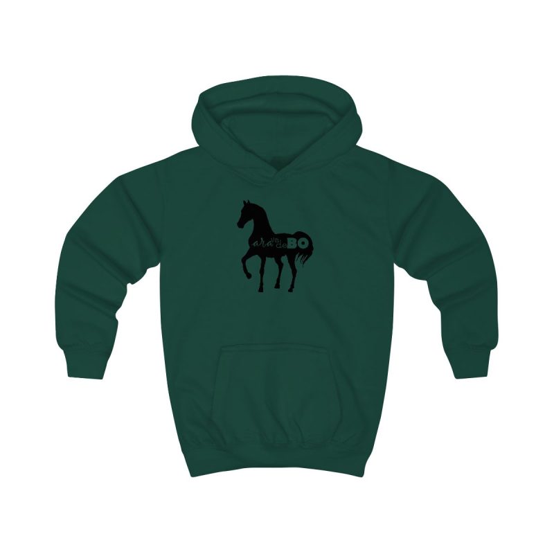 Sudadera con capucha infantil - Verde botella - Camiseta unisex Cavall Alegre Sant Joan «Ara va de bo»
