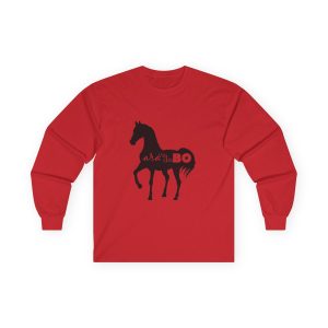 Camiseta manga larga - Rojo - Camiseta unisex Cavall Alegre Sant Joan «Ara va de bo»