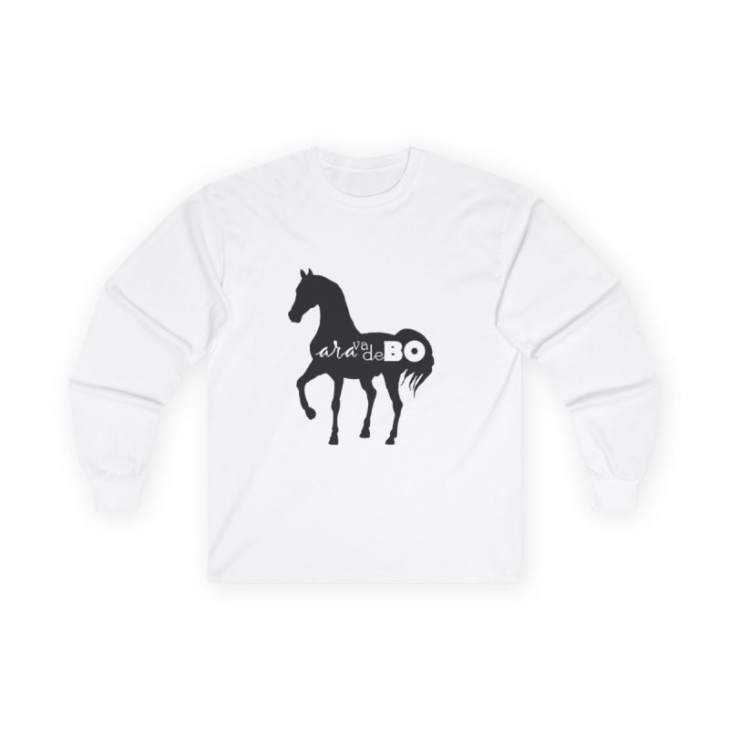Camiseta manga larga - Blanco - Camiseta unisex Cavall Alegre Sant Joan «Ara va de bo»