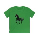 Camiseta infantil Softstyle - Verde irlandes - Camiseta unisex Cavall Alegre Sant Joan «Ara va de bo»
