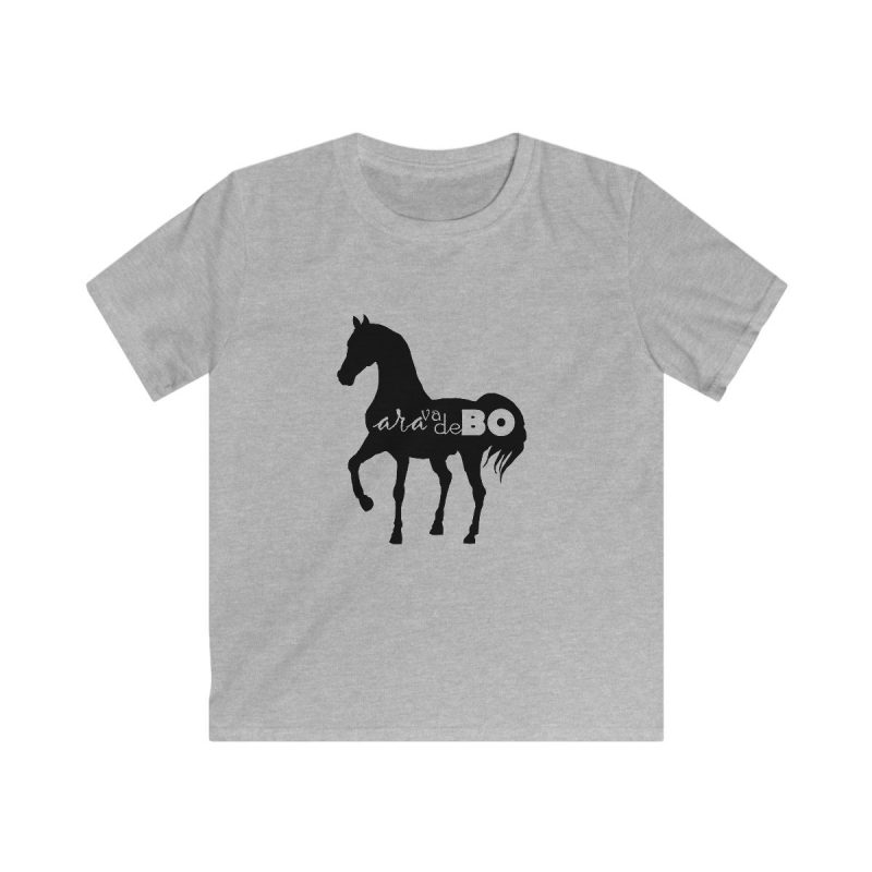 Camiseta infantil Softstyle - Gris deportivo - Camiseta unisex Cavall Alegre Sant Joan «Ara va de bo»