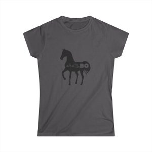Camiseta mujer Softstyle - Gris marengo - Camiseta unisex Cavall Alegre Sant Joan «Ara va de bo»