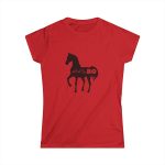 Camiseta mujer Softstyle - Rojo - Camiseta unisex Cavall Alegre Sant Joan «Ara va de bo»
