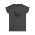 Camiseta mujer Softstyle - Gris oscuro jaspeado - Camiseta unisex Cavall Alegre Sant Joan «Ara va de bo»