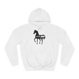 Sudadera universitaria - Blanco artico - Camiseta unisex Cavall Alegre Sant Joan «Ara va de bo»