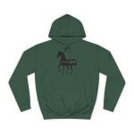Sudadera universitaria - Verde botella - Camiseta unisex Cavall Alegre Sant Joan «Ara va de bo»