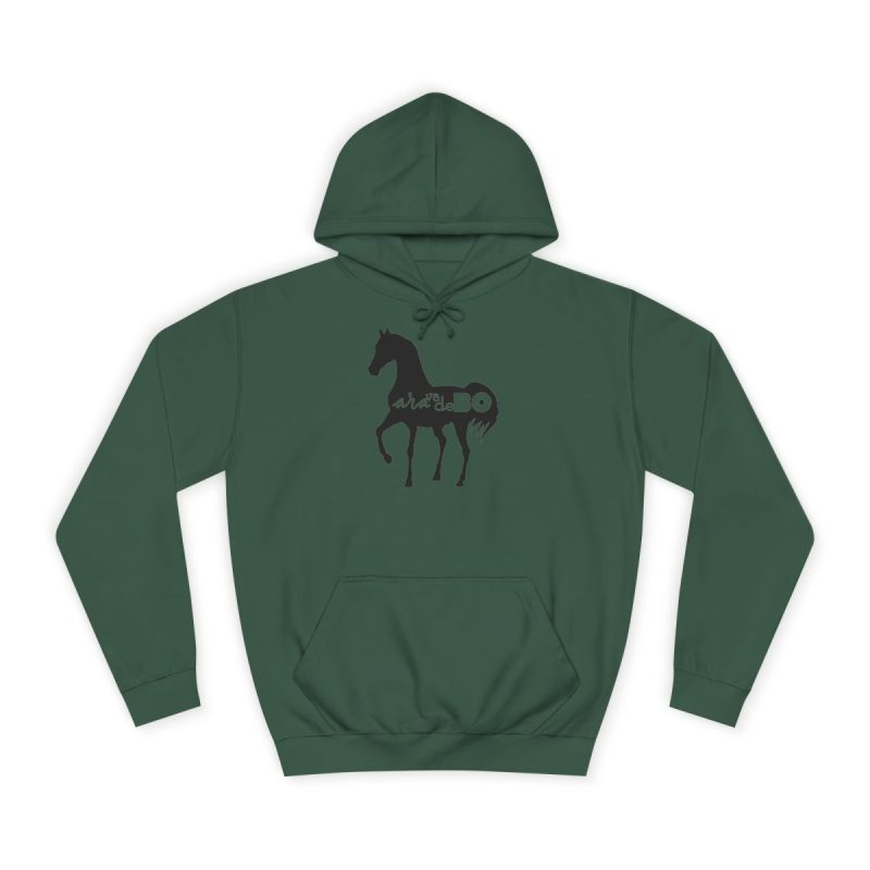 Sudadera universitaria - Verde botella - Camiseta unisex Cavall Alegre Sant Joan «Ara va de bo»