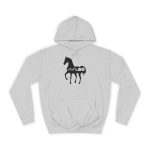 Sudadera universitaria - Gris jaspeado claro - Camiseta unisex Cavall Alegre Sant Joan «Ara va de bo»