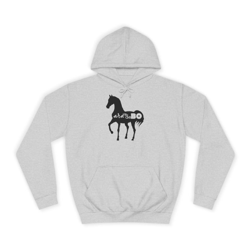 Sudadera universitaria - Gris jaspeado claro - Camiseta unisex Cavall Alegre Sant Joan «Ara va de bo»
