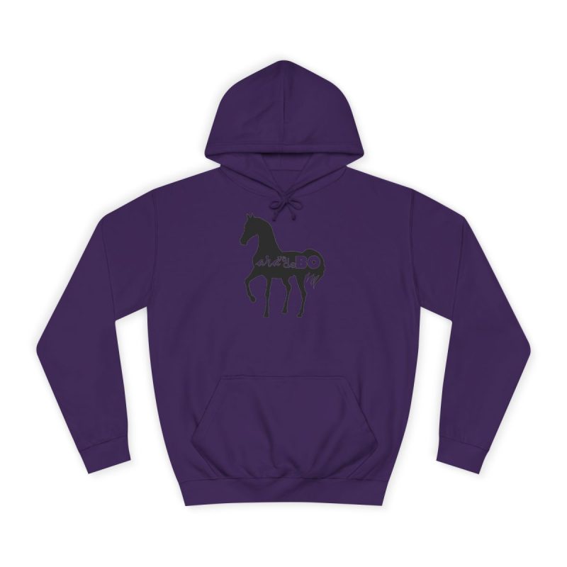 Sudadera universitaria - Morado - Camiseta unisex Cavall Alegre Sant Joan «Ara va de bo»
