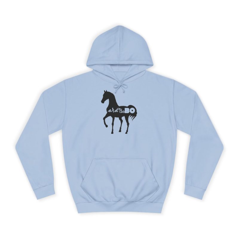 Sudadera universitaria - Azul cielo - Camiseta unisex Cavall Alegre Sant Joan «Ara va de bo»