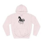 Sudadera universitaria - Rosa bebe - Camiseta unisex Cavall Alegre Sant Joan «Ara va de bo»
