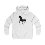 Sudadera universitaria mujer - Blanco artico - Camiseta unisex Cavall Alegre Sant Joan «Ara va de bo»
