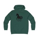 Sudadera universitaria mujer - Verde botella - Camiseta unisex Cavall Alegre Sant Joan «Ara va de bo»