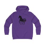 Sudadera universitaria mujer - Morado - Camiseta unisex Cavall Alegre Sant Joan «Ara va de bo»