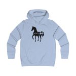 Sudadera universitaria mujer - Azul cielo - Camiseta unisex Cavall Alegre Sant Joan «Ara va de bo»