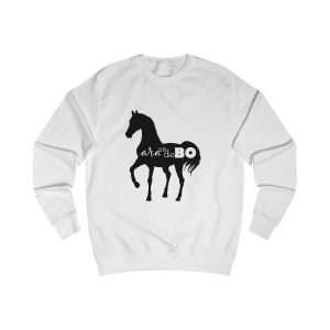Sudadera clasica - Blanco artico - Camiseta unisex Cavall Alegre Sant Joan «Ara va de bo»
